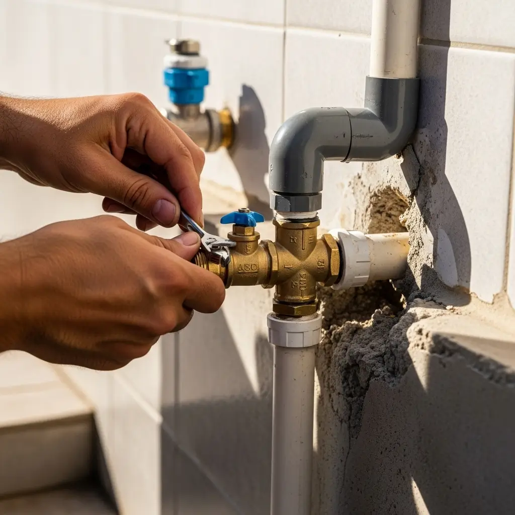 Reparo hidráulico em pia